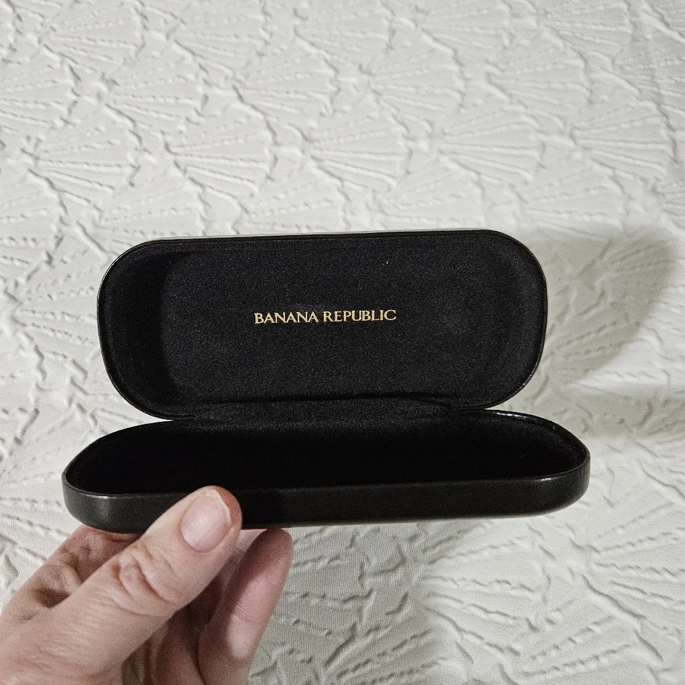 Banana Republic Black and Gold Eyeglass Case